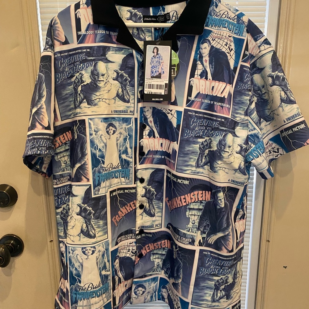 SOLD ON POP Dolls Kill X Universal Monsters Shirt button up